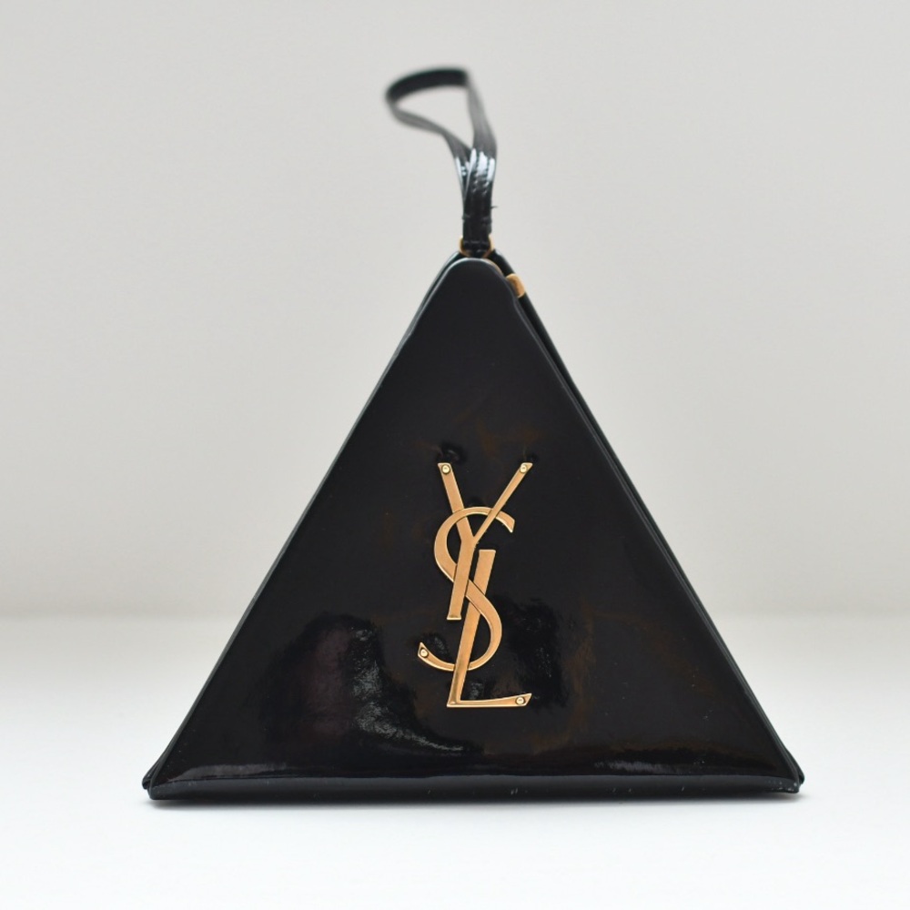 Saint Laurent Pyramid Box Bag Leather Small Black